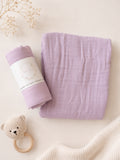 Hydrofiel Doek Effe Lavendel XL 120x120 – 70% Bamboe | Kraamcadeau