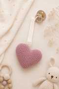 Speenknuffel Hartje – Dusty Rose | Zacht Kraamcadeau