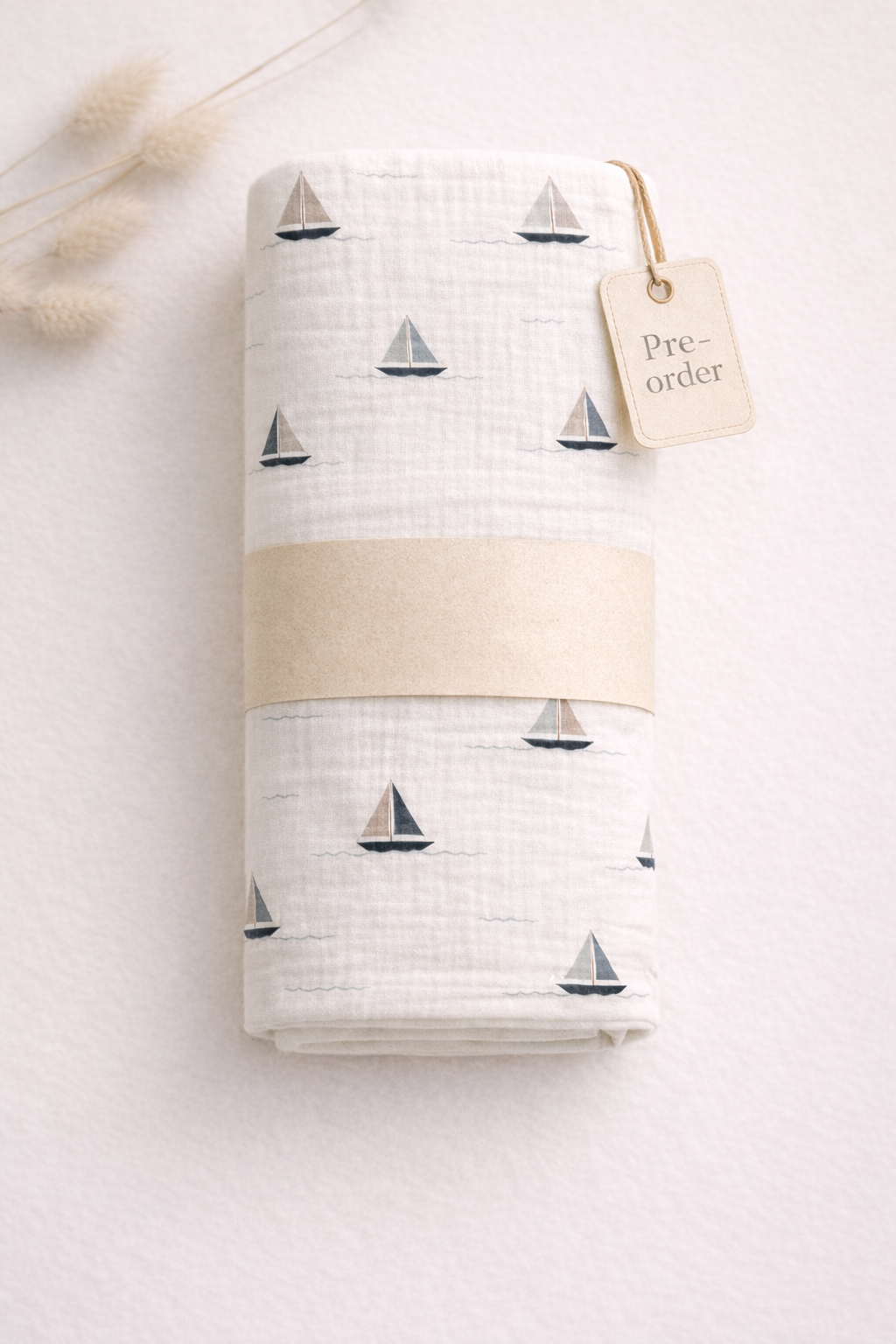 Luxe hydrofieldoek met  bootjesprint