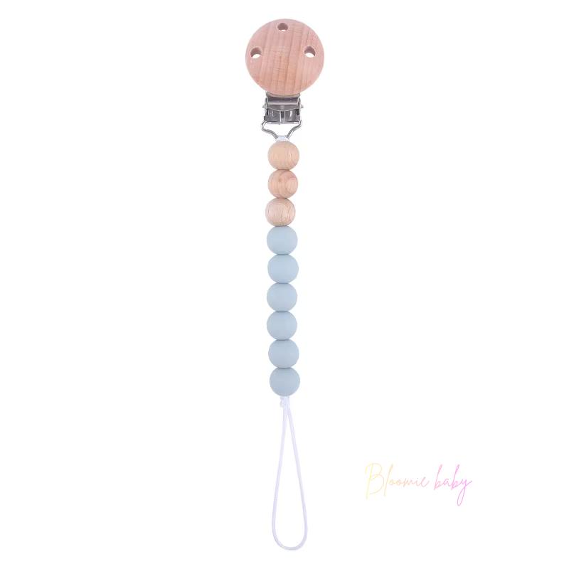 Speenkoord met kralen - blauw